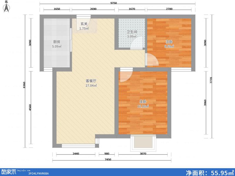 包頭裝修方案包頭呼得木林新天地70㎡