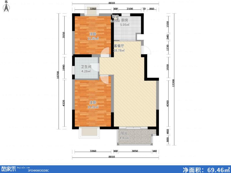 包頭裝修方案包頭江南文樞苑95㎡